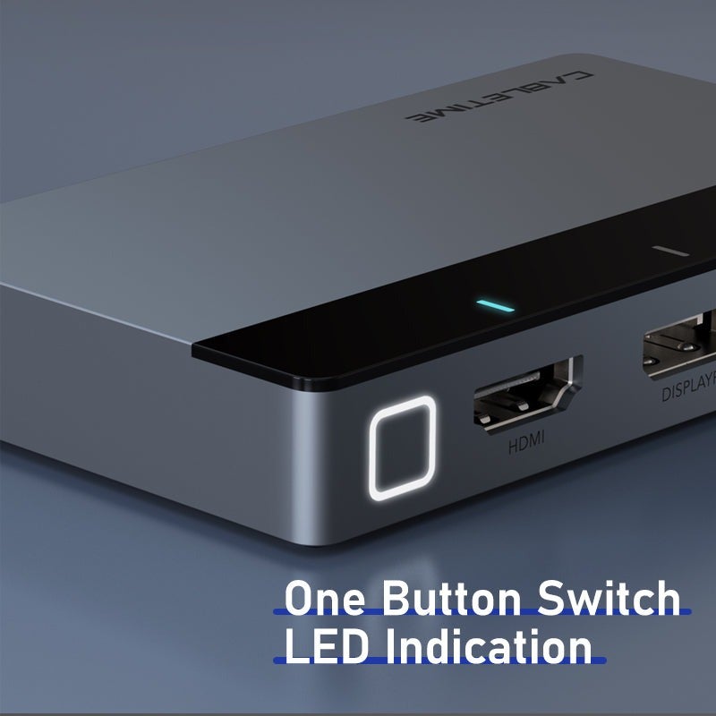 كابل تايم محول HDMI رباعي في واحد بدقة 4K@60Hz - محول تلقائي من USB-C / HDMI / DP / MINI DP إلى HDMI - Image 4